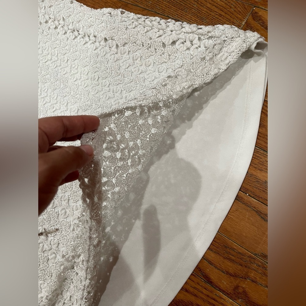 JM Collection White Textured Blouse - Picture 8 of 10